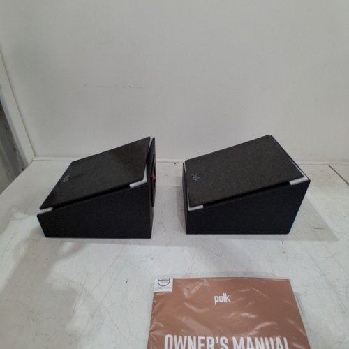 2PK POLK MONITOR XT90 HI-RES HEIGHT SPEAKER PAIR FOR 3D SOUND EFFECT WITH 4" DYNAMICALLY BALANCED WOOFER - DOLBY ATMOS-CERTIFIED, DTS:X AND DTS VIRTUAL:X COMPATIBLE - MIDNIGHT BLACK (MODEL: XT90) image 6