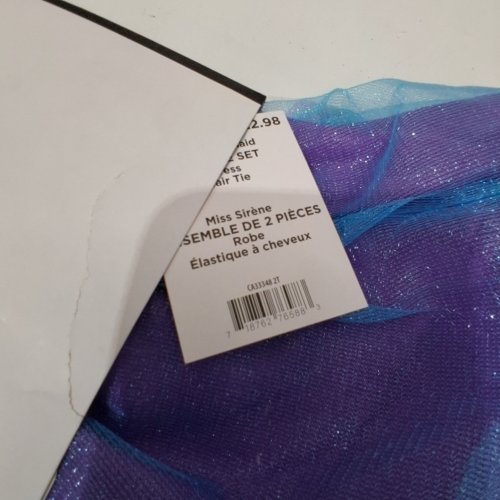 2PC GIRL'S GOODMARK MISS MERMAID COSTUME SET - 2T - PURPLE/TURQUOISE image 2