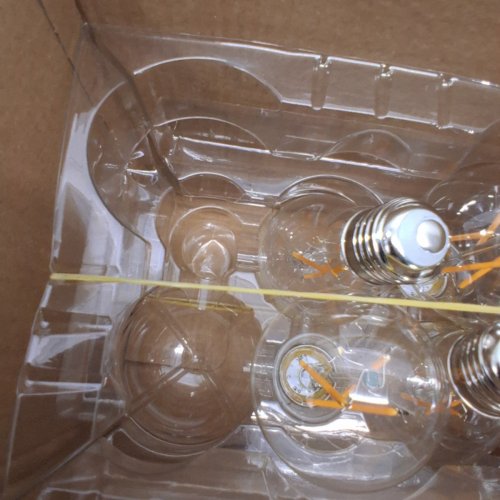 4PK LVWIT DIMMABLE EDISON G45 FILAMENT LED GLOBE BULB - 4.5W (60W EQUIVALENT), 500LM, 2700K - WARM WHITE image 4