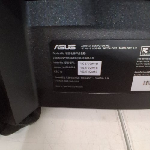 ASUS TUF GAMING CURVED MONITOR- 27" 1080P, FULL HD, 1500R, 280HZ- BLACK (MODEL: VG27VQM1B) image 11