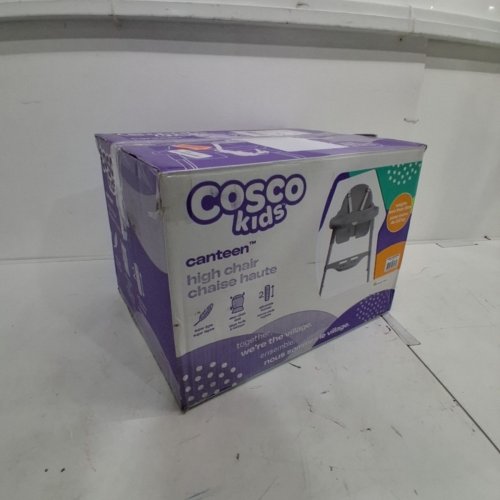 COSCO KIDS CANTEEN HIGH CHAIR - 33LB CAPACITY - GREY (MODEL: 03307CGRY) image 4