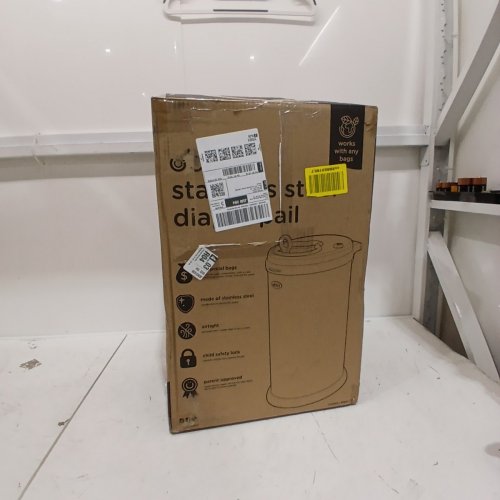 UBBI STEEL WITH SAFETY LOCK DIAPER PAIL - 13GAL - TAUPE image 4