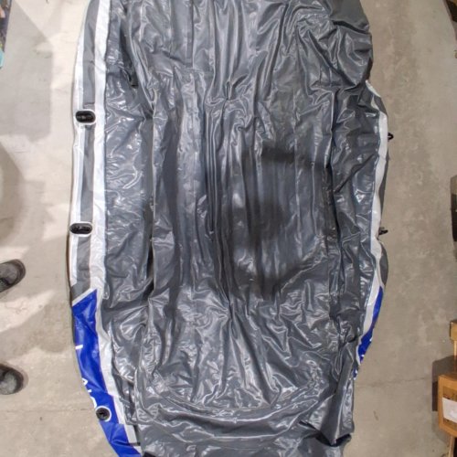 INTEX EXCURSION 4 INFLATABLE BOAT WITH HIGH OUTPUT AIR PUMP & OARS - 4-PERSON - GREY/BLUE image 9