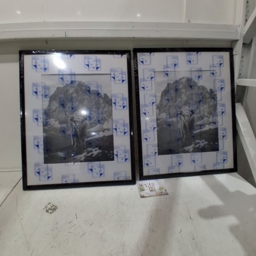 2PK AMERICAN FLAT PICTURE FRAMES- 17" X 12" - BLACK image 2