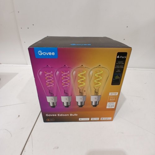 4PK GOVEE MULTI-COLOR LED EDISON BULB - E26 - MULTI-COLOR (MODEL: ST19) image 2