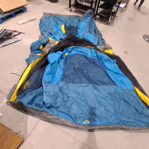 BPS 8-PERSON HYBRID TUNNEL TENT WITH SCREEN PORCH - 14FT X 8FT X 78" - BLUE/YELLOW image 2