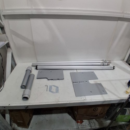 EMART HEAVY DUTY ADJUSTABLE METAL PIPE AND DRAPE BACKDROP STAND KIT - 10FT X 10FT - SILVER image 2