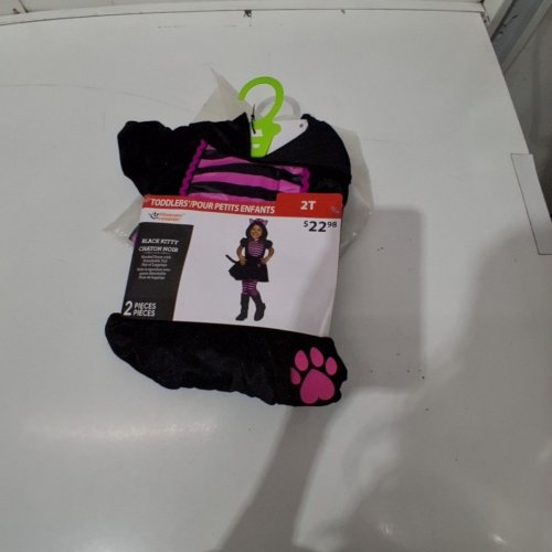 2PC GIRL'S WAY TO CELEBRATEHALLOWEEN BLACK KITTY COSTUME SET - 2T - BLACK / PINK image 2