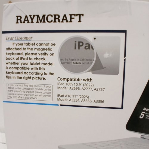 RAYMCRAFT STAIN-RESISTANT IPAD CASE WITH WIRELESS KEYBOARD - FOR SELECT IPAD MODELS - BLACK image 3