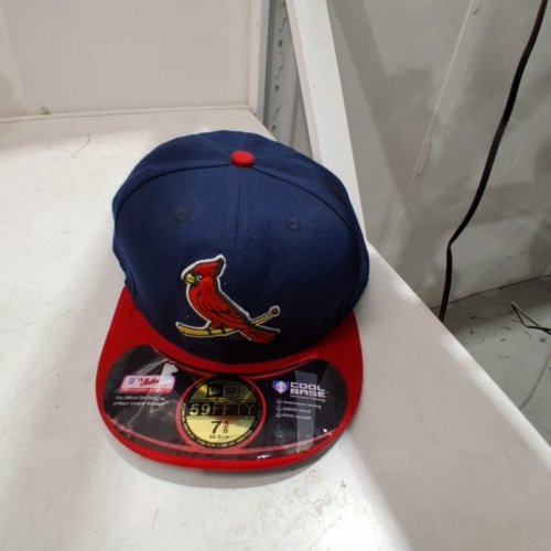 MEN'S NEW ERA 59FIFTY MLB ST. LOUIS CARDINALS NEW ERA ALTERNATE 2 AUTHENTIC ON FIELD BASEBALL HAT - SIZE 7 5/8 - BLUE/RED image 2