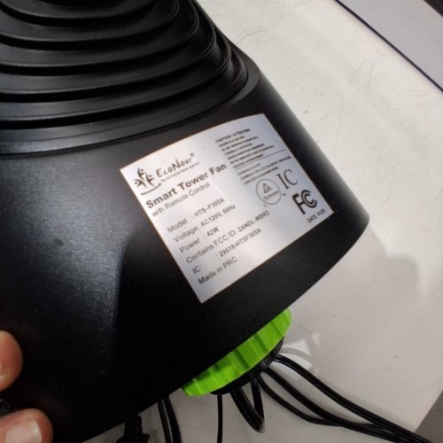 ECONOUR OSCILLATING SMART TOWER FAN WITH TOUCH CONTROL - COMPATIBLE WITH ALEXA AND GOOGLE - 42" - BLACK (MODEL: HTS-F305A) image 3