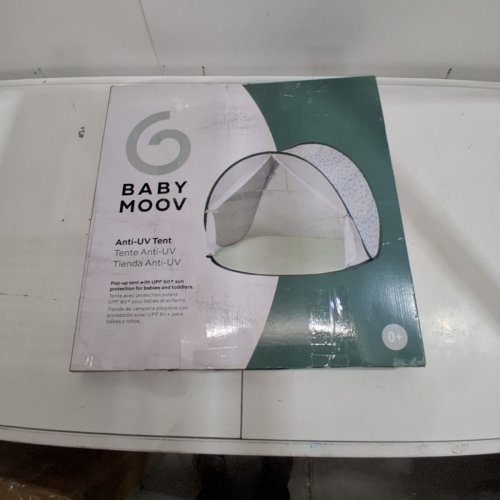 BABY MOOV COLLAPSIBLE FOLDABLE ANTI-UV TENT WITH VELCRO DOOR AND CARRY BAG - 36" X 39" - UPF 50+ - GREEN & WHITE image 4