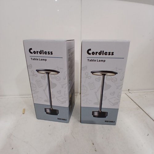 2PK SJIE CORDLESS RECHARGABLE TOUCH CONTROL TABLE LAMPS WITH MEMORY FUNCTION - 11" - 3.5W, 5200 MAH, 140 LM - GREY image 4