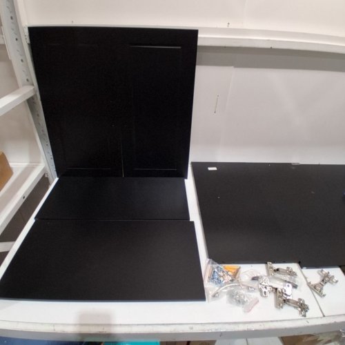 SOBUY WALL STORAGE CABINET UNIT WITH DOUBLE DOORS - 23" X 12" - BLACK (MODEL: FRG231-SCH) image 3