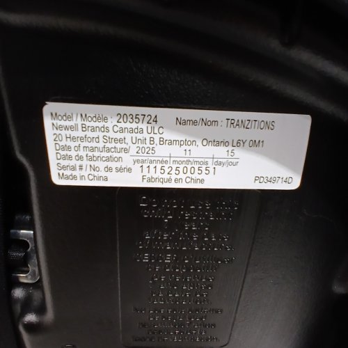 GRACO TRANZITIONS 3-IN-1 HARNESS/HIGHBACK/BACKLESS BOOSTER CAR SEAT - 100LBS MAX/CAP - PROOF/BLACK (MODEL: 2035724) image 2