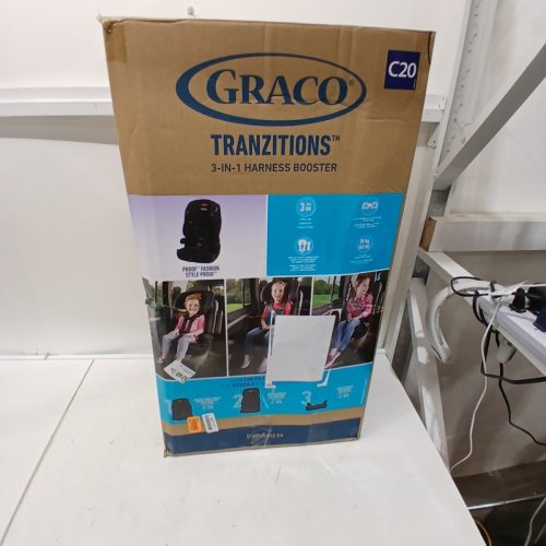 GRACO TRANZITIONS 3-IN-1 HARNESS/HIGHBACK/BACKLESS BOOSTER CAR SEAT - 100LBS MAX/CAP - PROOF/BLACK (MODEL: 2035724) image 6