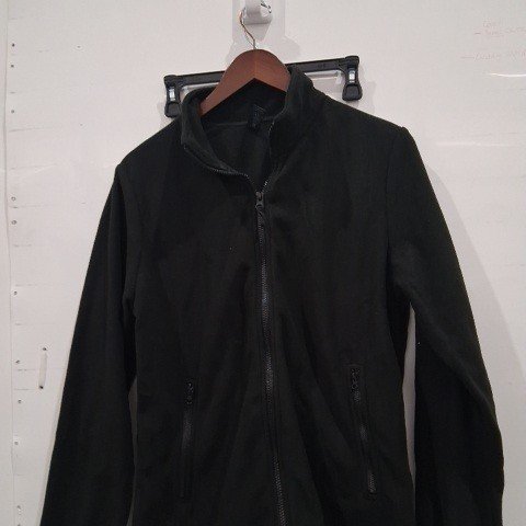 WOMEN'S CASUAL FULL ZIP LIGHTWEIGHT FLEECE JACKET - XXL - BLACK image 2