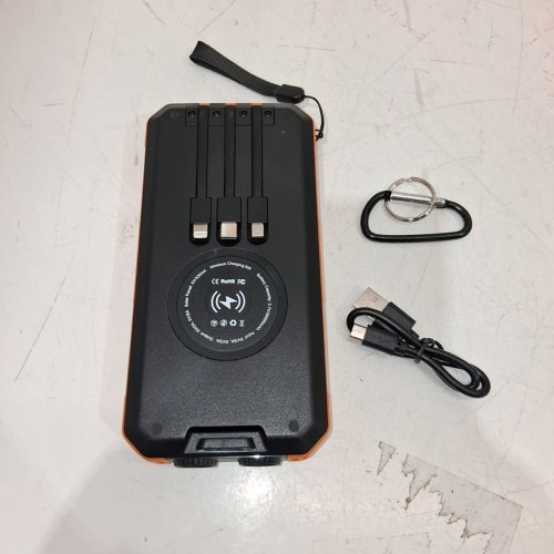 1P65 WATERPROOF PORTABLE SOLAR CHARGER POWER BANK - 30000MAH - BLACK/ORANGE image 5