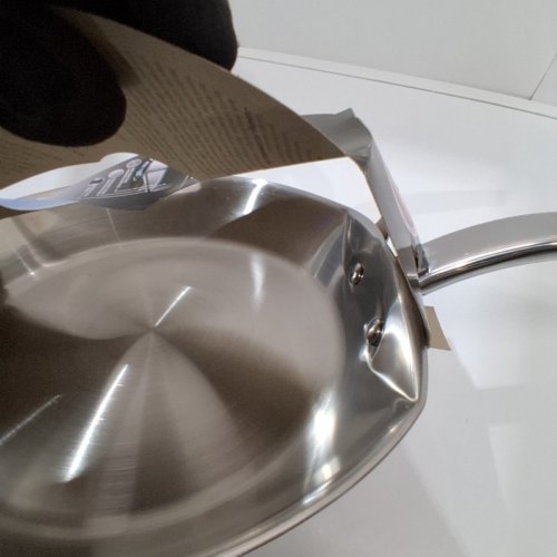 T-FAL STAINLESS STEEL FRYPAN - 10" - SILVER image 3