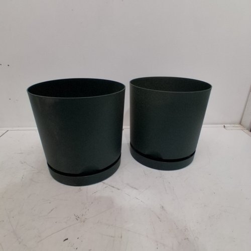 2PK ROOM ESSENTIALS INDOOR OUTDOOR PLANTER POTS - 8" - GREEN image 3