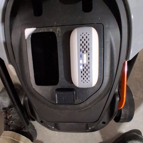 LITHELI U20 HANDY SERIES BRUSHLESS LITHIUM-ION PUSH CORDLESS ELECTRIC LAWN MOWER - 20V - 2AH - 13" - WHITE/BLACK/ORANGE (MODEL: U20L-M02-0A110) image 2