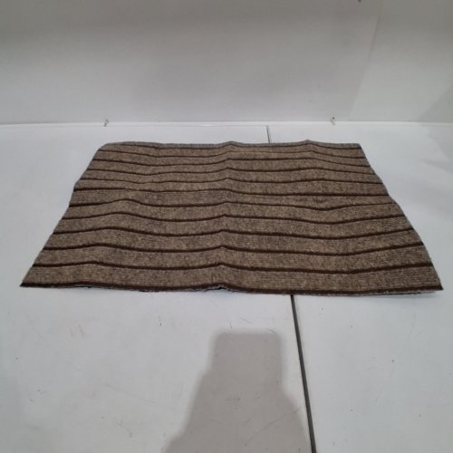 SMALL STRIPED DOOR MAT RUG - 23.5" X 16.5" - BROWN image 2