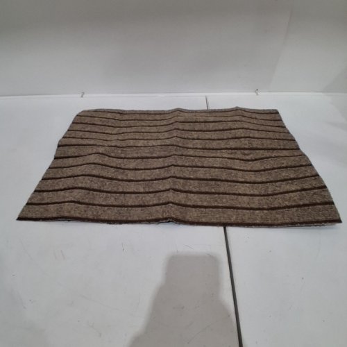 SMALL STRIPED DOOR MAT RUG - 23.5" X 16.5" - BROWN image 3