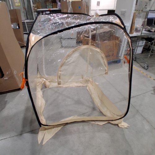 POP UP SPORTS WATERPROOF OUTDOOR POD BUBBLE TENT - 50" X 50" X 66.9" - TRANSPARENT/BEIGE (MODEL: 121082) image 4