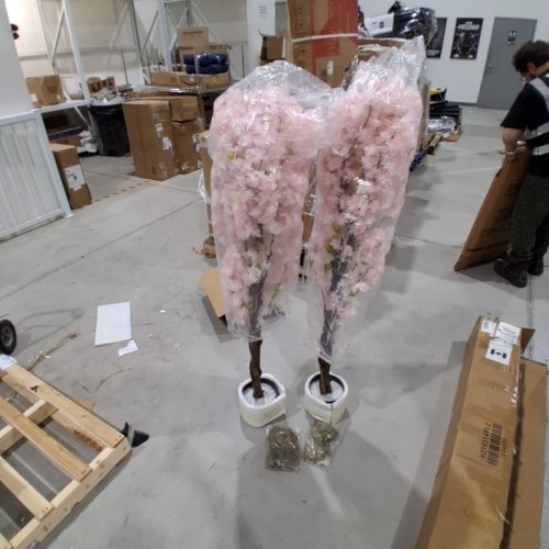 2PK COSTWAY ARTIFICIAL CHERRY BLOSSOM TREE - 5FT (MODEL: HZ10314PI-2) image 2