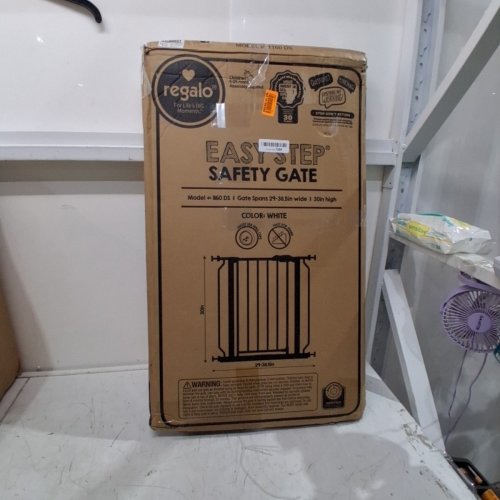 REGALO EASY STEP SAFETY GATE - 29"- 38.5" - WHITE (MODEL: 1160-DS) image 4