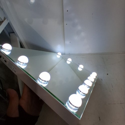 BEAUTME WALL MOUNTED VANITY MIRROR WITH DIMMABLE LIGHTS - 19" X 16" image 3