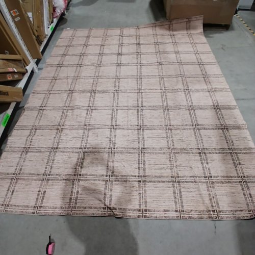 GARVEE WASHABLE CHECKERED AREA RUG - 8FT X 10FT - CAMEL - (MODEL: PHK_36YACR4X) image 2