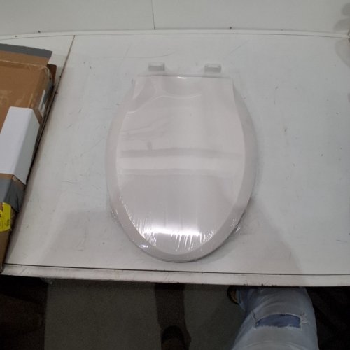 GARVEE ELONGATED SOFT CLOSE TOILET SEAT COVER / LID - 17" - WHITE (MODEL: PHO-0R8LA399) image 2