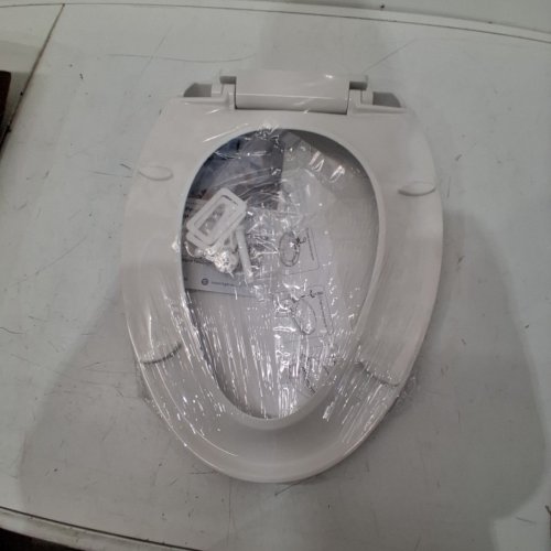 GARVEE ELONGATED SOFT CLOSE TOILET SEAT COVER / LID - 17" - WHITE (MODEL: PHO-0R8LA399) image 3