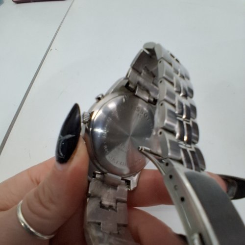 MENS TISSOT CHRONOGRAPH WATCH - 38 MM- SILVER-TONE WITH BLACK DIAL(MODEL: J376/478) image 2