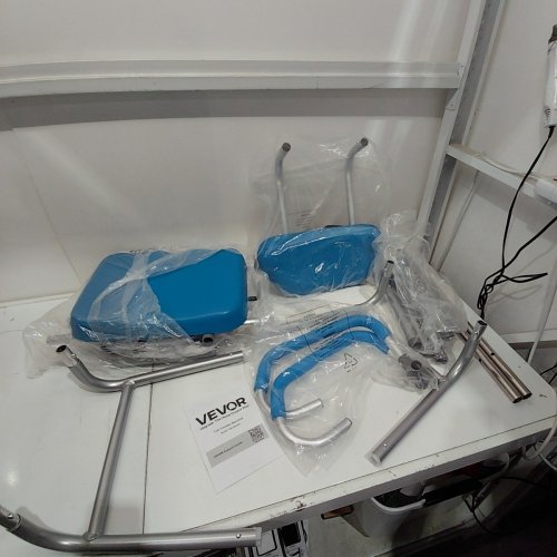 SLIDING TUB TRANSFER BENCH WITH SWIVEL SEAT SHOWER CHAIR - 330LBS - SILVER/BLUE - (MODEL: FBL650328) image 2