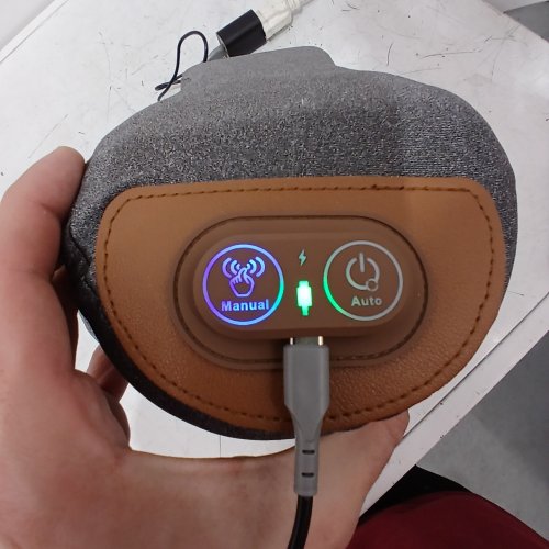ZTTD 3-IN-1 NECK MASSAGER PILLOW WITH HEAT & GENTLE TRACTION - WIRELESS DESIGN & USB-C CHARGING - GREY image 3