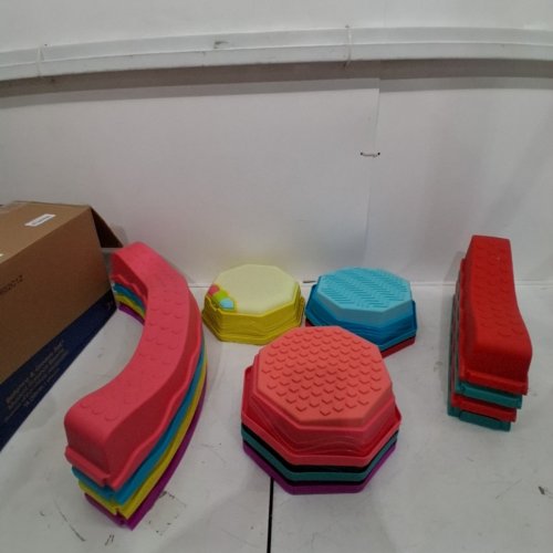 14PC B. TOYS BALANCE & GROOVE SET SENSORY MUSICAL BALANCE BEAM GAME FOR KIDS - MULTI COLOR (MODEL: BX2602C1Z) image 2
