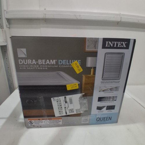 INTEX DURA BEAM DELUXE ULTRA 18" - QUEEN - GREY / BLACK image 6