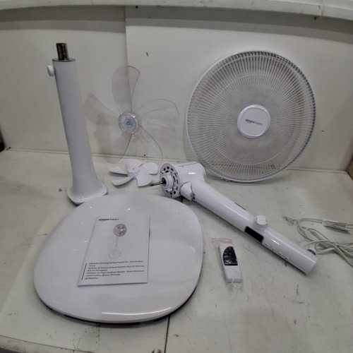 AMAZON BASICS REMOTE CONTROL STANDING FLOOR FAN - 16" - WHITE image 3