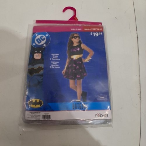 4PC RUBIES BATGIRL COSTUME - SMALL (4-6) - BLACK / PURPLE / GOLD (STYLE: 1001753) image 2