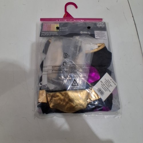 4PC RUBIES BATGIRL COSTUME - SMALL (4-6) - BLACK / PURPLE / GOLD (STYLE: 1001753) image 3