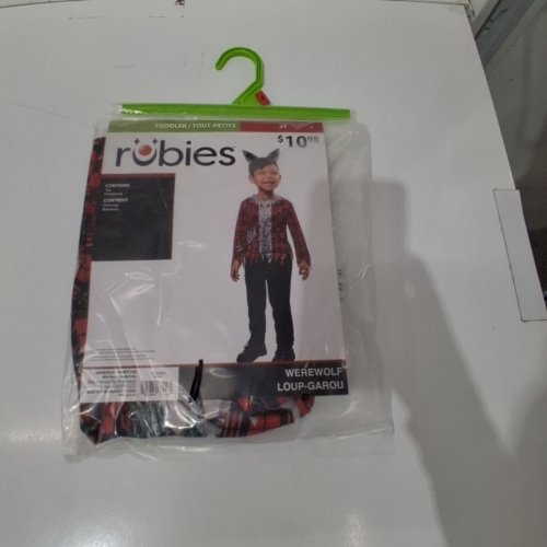2PC TODDLER RUBIES WEREWOLF COSTUME - 2T - RED/BLACK/GREY (STYLE: 1002834) image 2