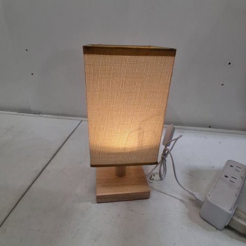 WOVEN TABLE LAMP WITH USB POWERED - 8" - NATURAL image 2