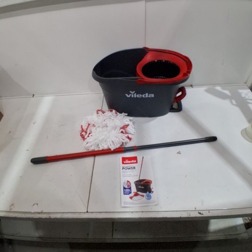 VILEDA EASYWRING POWER BUCKET SYSTEM AND SPIN MOP - BLACK/RED image 2