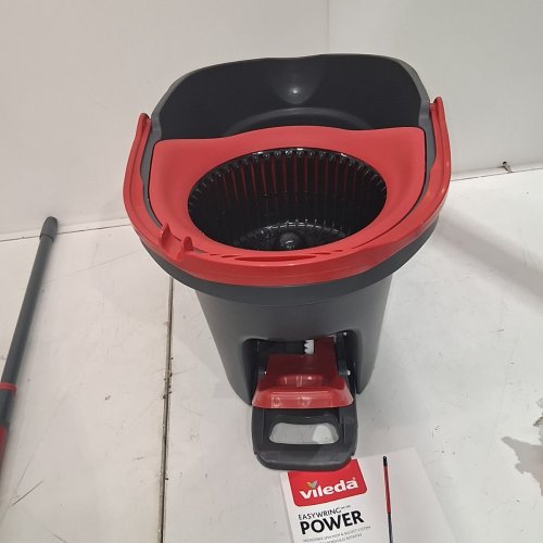 VILEDA EASYWRING POWER BUCKET SYSTEM AND SPIN MOP - BLACK/RED image 4