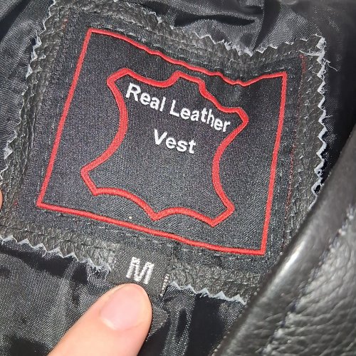 MENS FOXKULL LEATHER MOTORCYCLE VEST WITH ADJUSTABLE SIDE LACE - MEDIUM - BLACK (STYLE: B0DXF7YWC4) image 4