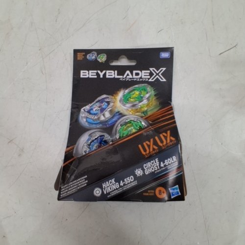 BEYBLADE X CIRCLE GHOST 4-60LR UX & HACK VIKING 4-55O UX TAKARA TOMY DUAL PACK SET image 2