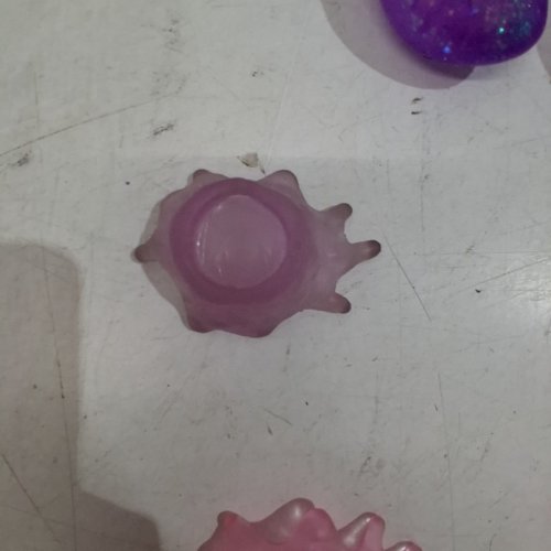 8PC SQUISHY DROP STRESS-RELIEF SENSORY TOYS - 4" - PURPLE/PINK image 3