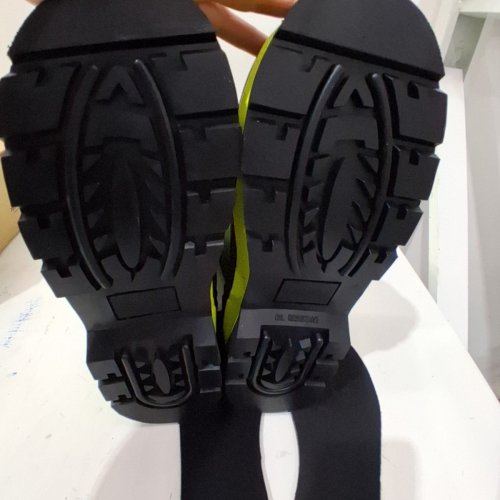 MENS TERRATRAX WATERPROOF STEEL TOE NEOPRENE MUCK MUD BOOTS WITH ANTI-SLIP OUTSOLE - 9 - YELLOW/BLACK - (STYLE: BJ02-N8) image 3